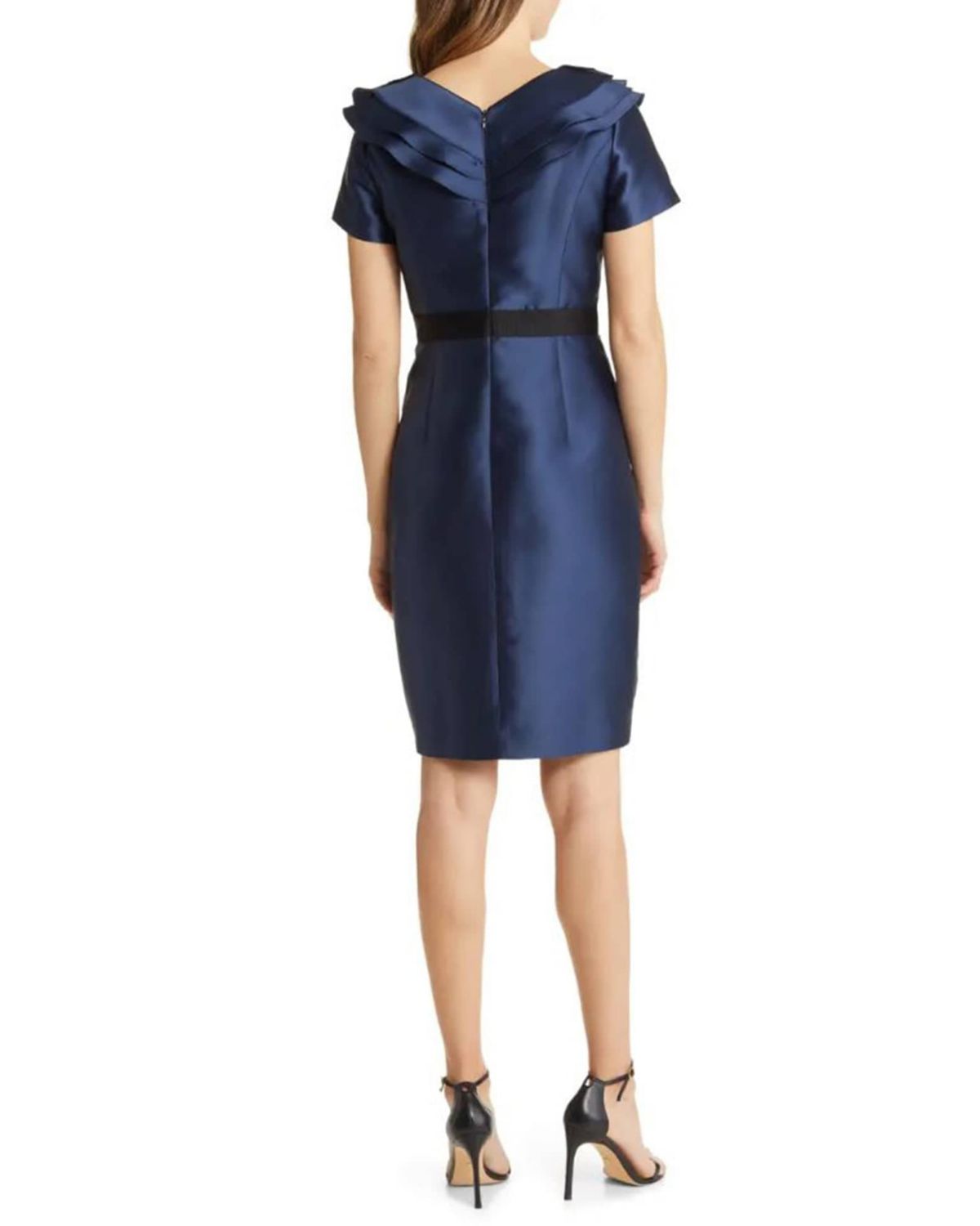 Satin Mikado Ruffle Dress