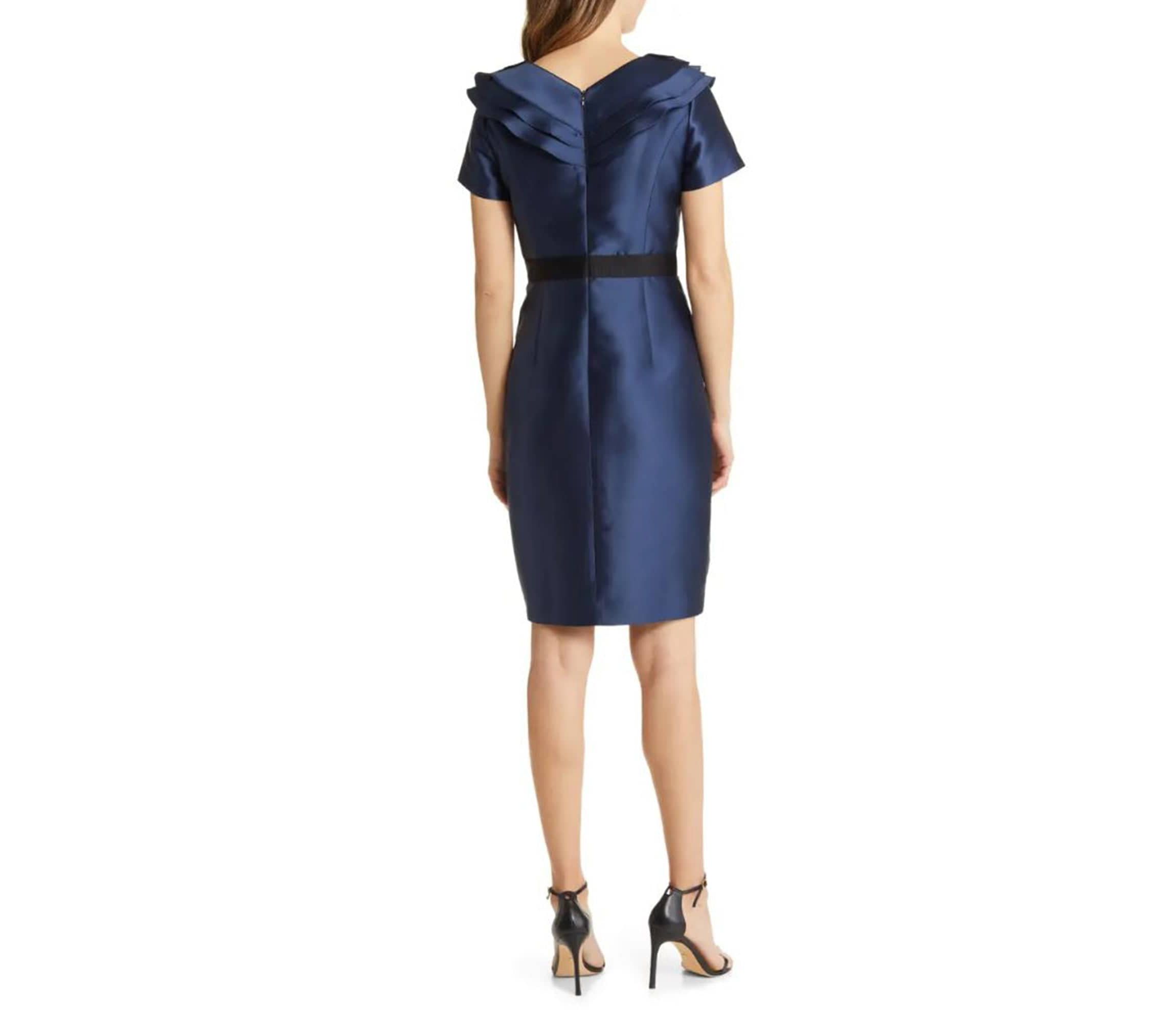 Satin Mikado Ruffle Dress