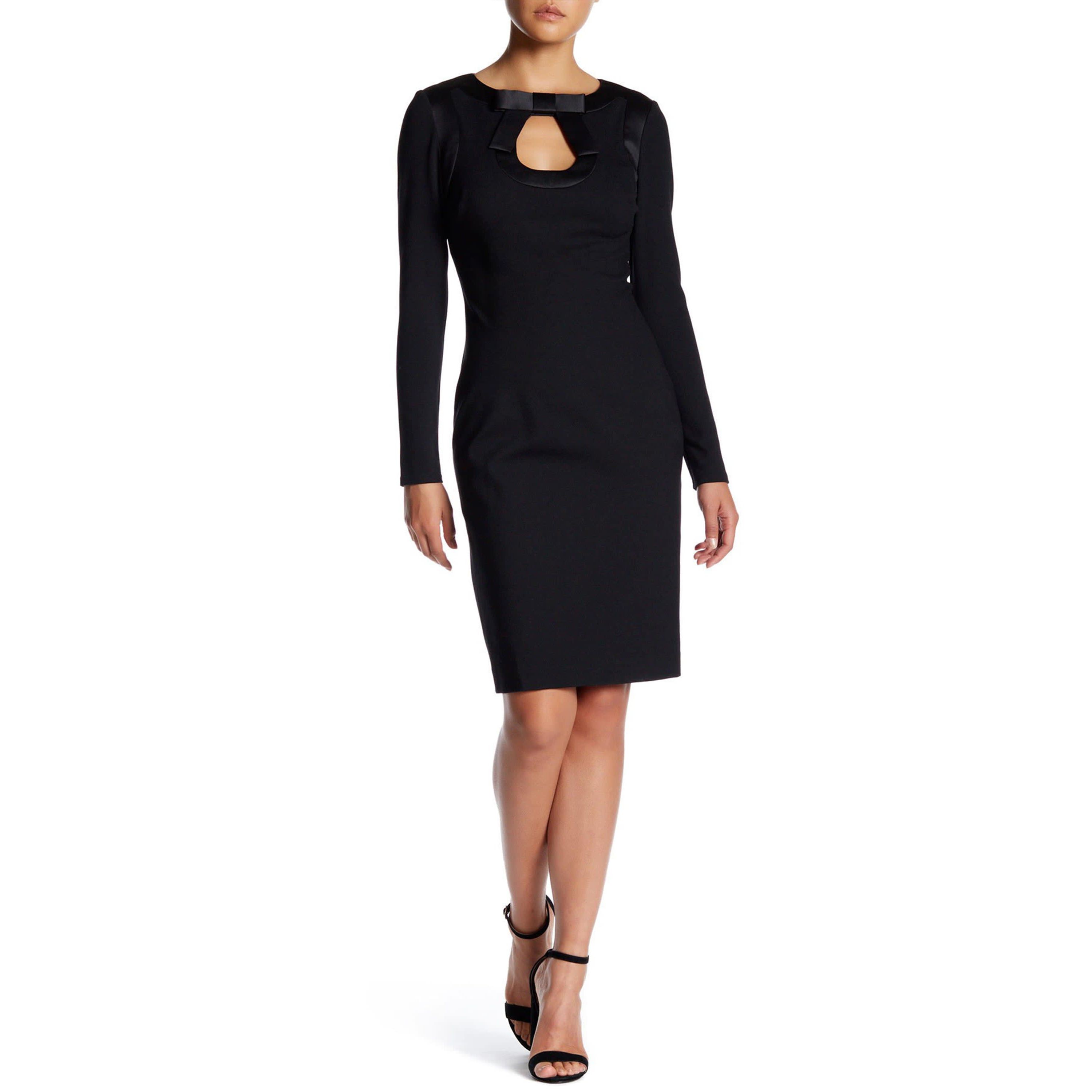 Bow Keyhole Sheath Dress