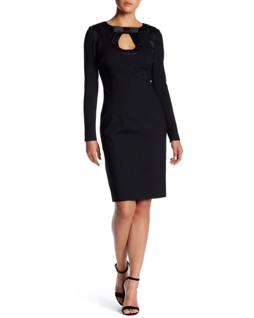Bow Keyhole Sheath Dress