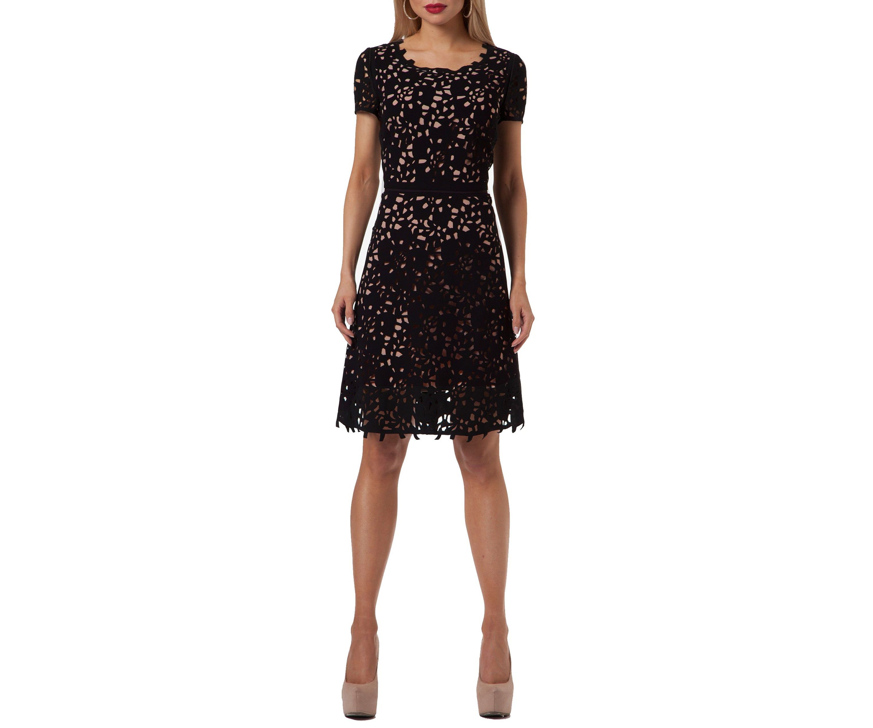 Fit and Flare Laser Cutting Dress