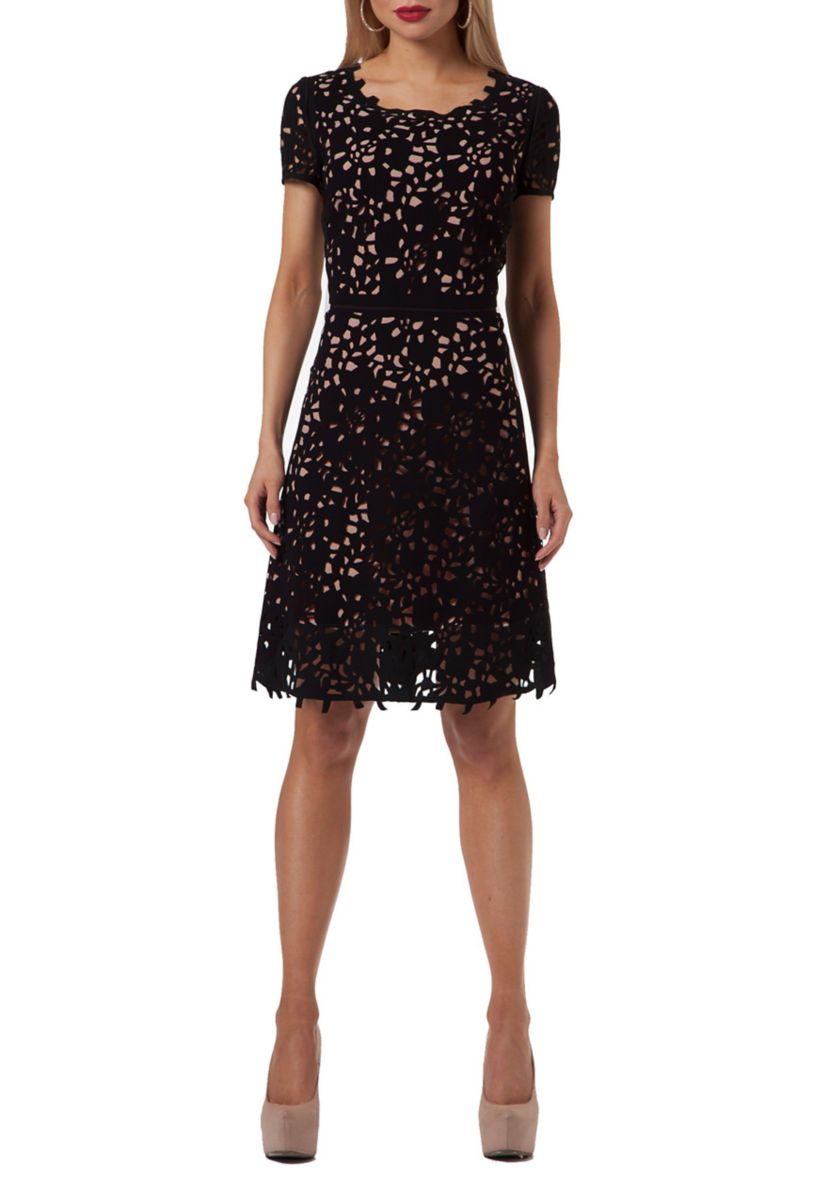 Fit and Flare Laser Cutting Dress