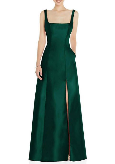 Alfred Sung Sleeveless Square-Neck Princess Line Gown with