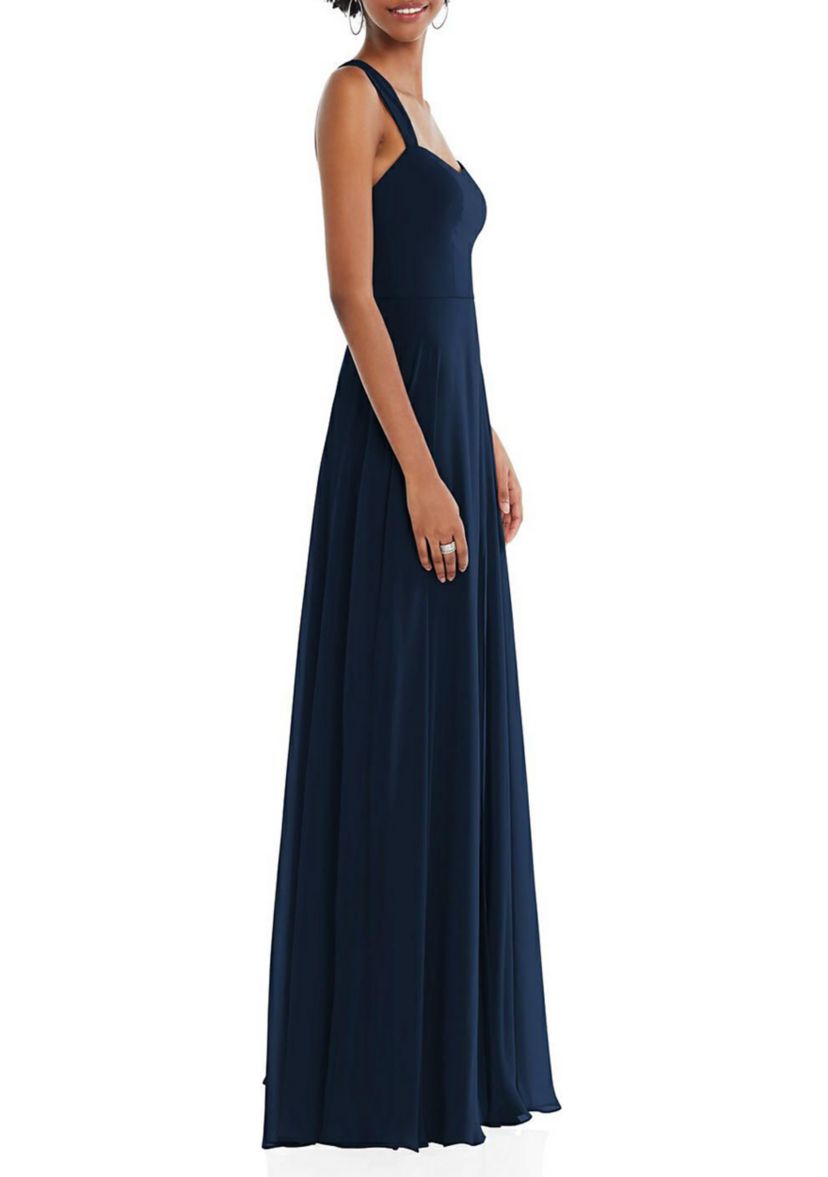 Contoured Wide Strap Sweetheart Maxi Dress