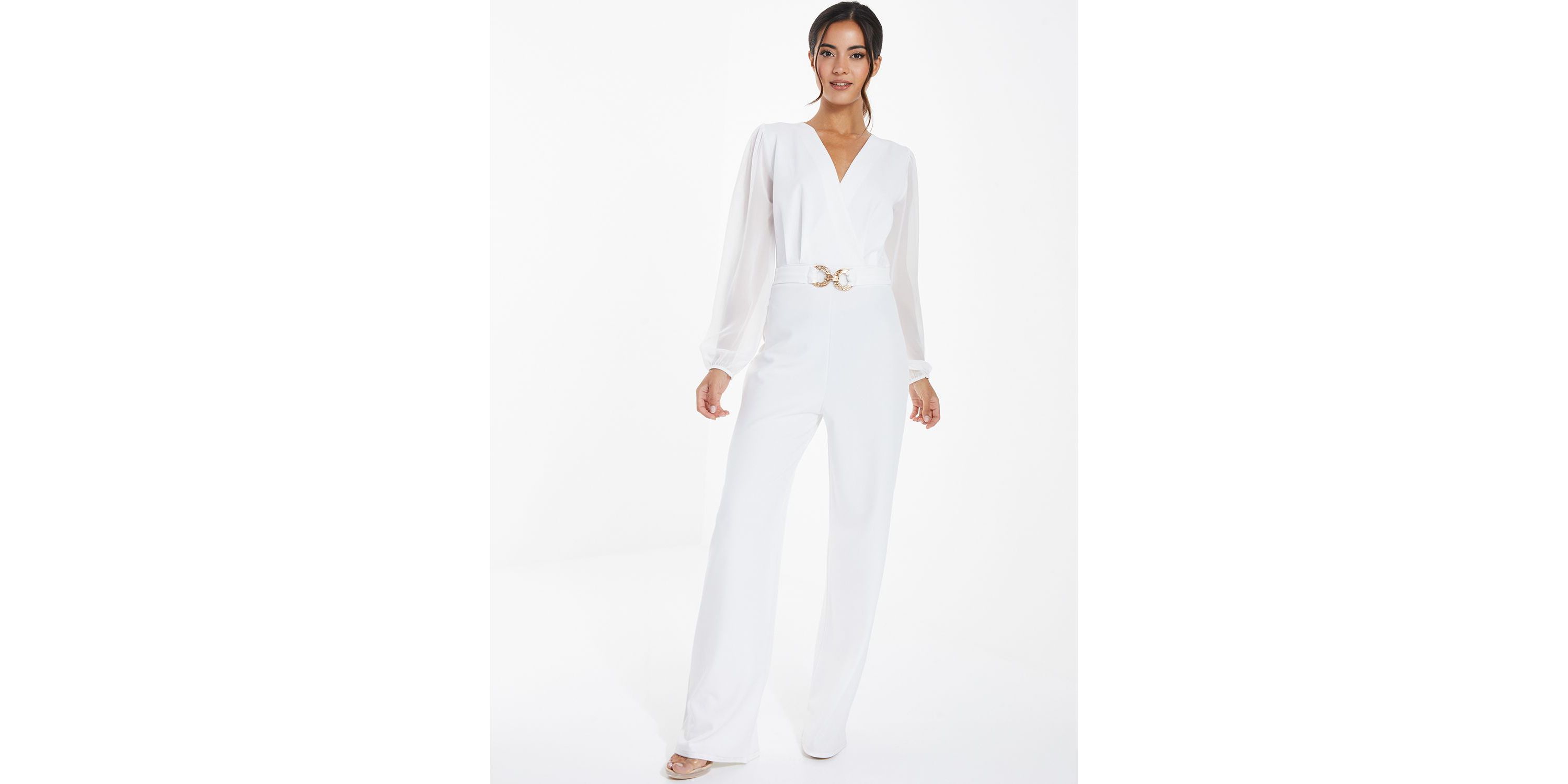 Chiffon Buckle Palzzo Jumpsuit