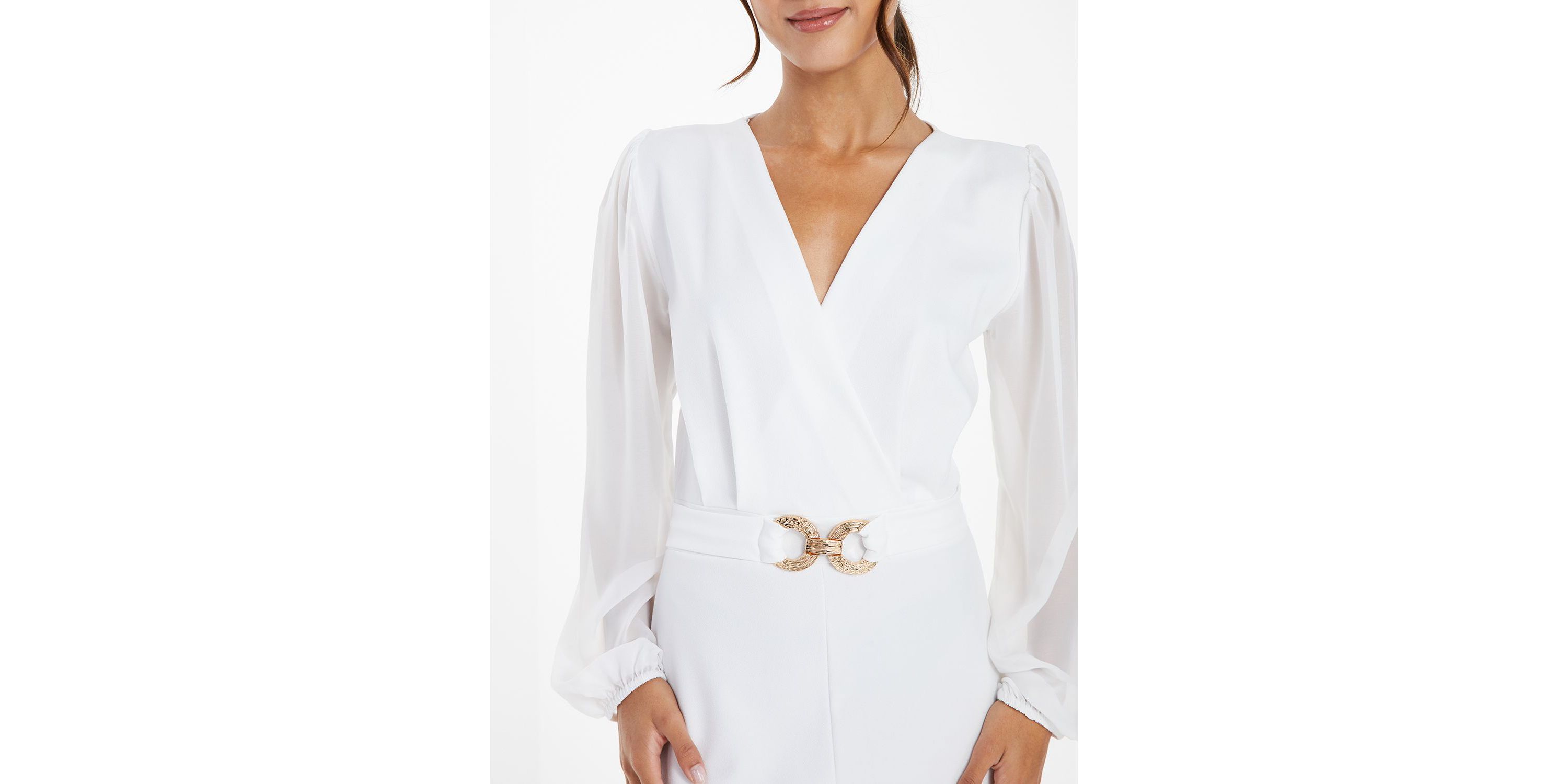 Chiffon Buckle Palzzo Jumpsuit