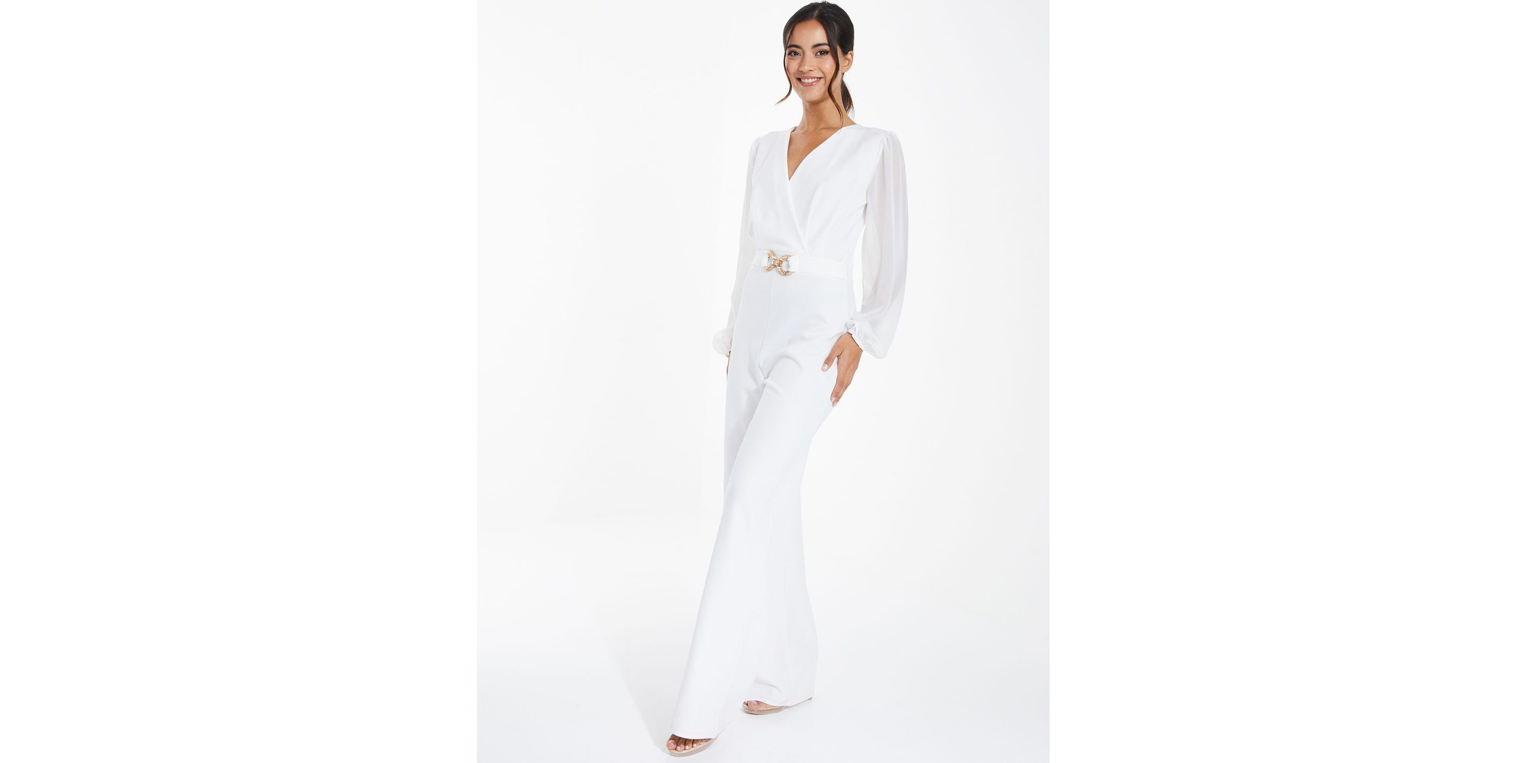 Chiffon Buckle Palzzo Jumpsuit