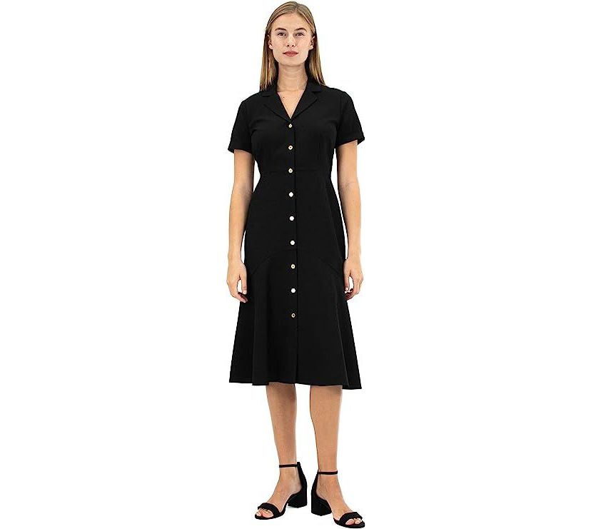 Button up Sharkskin Shirtdress