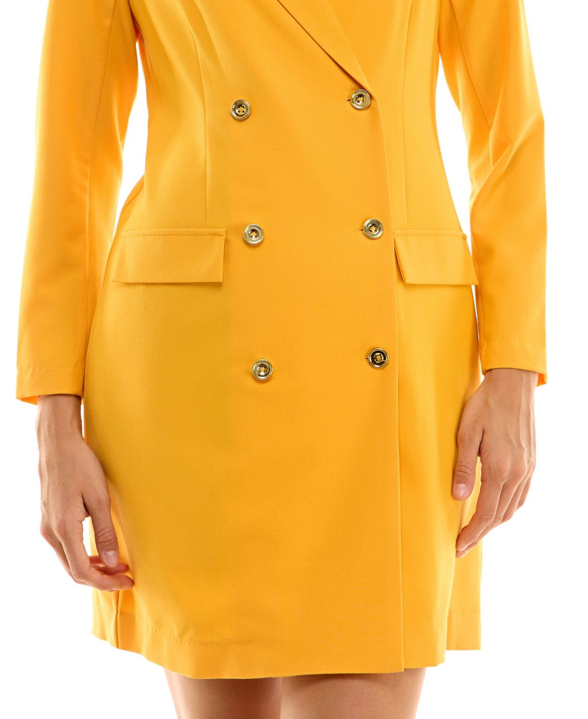 Long Slv Double Breated Coat Dress