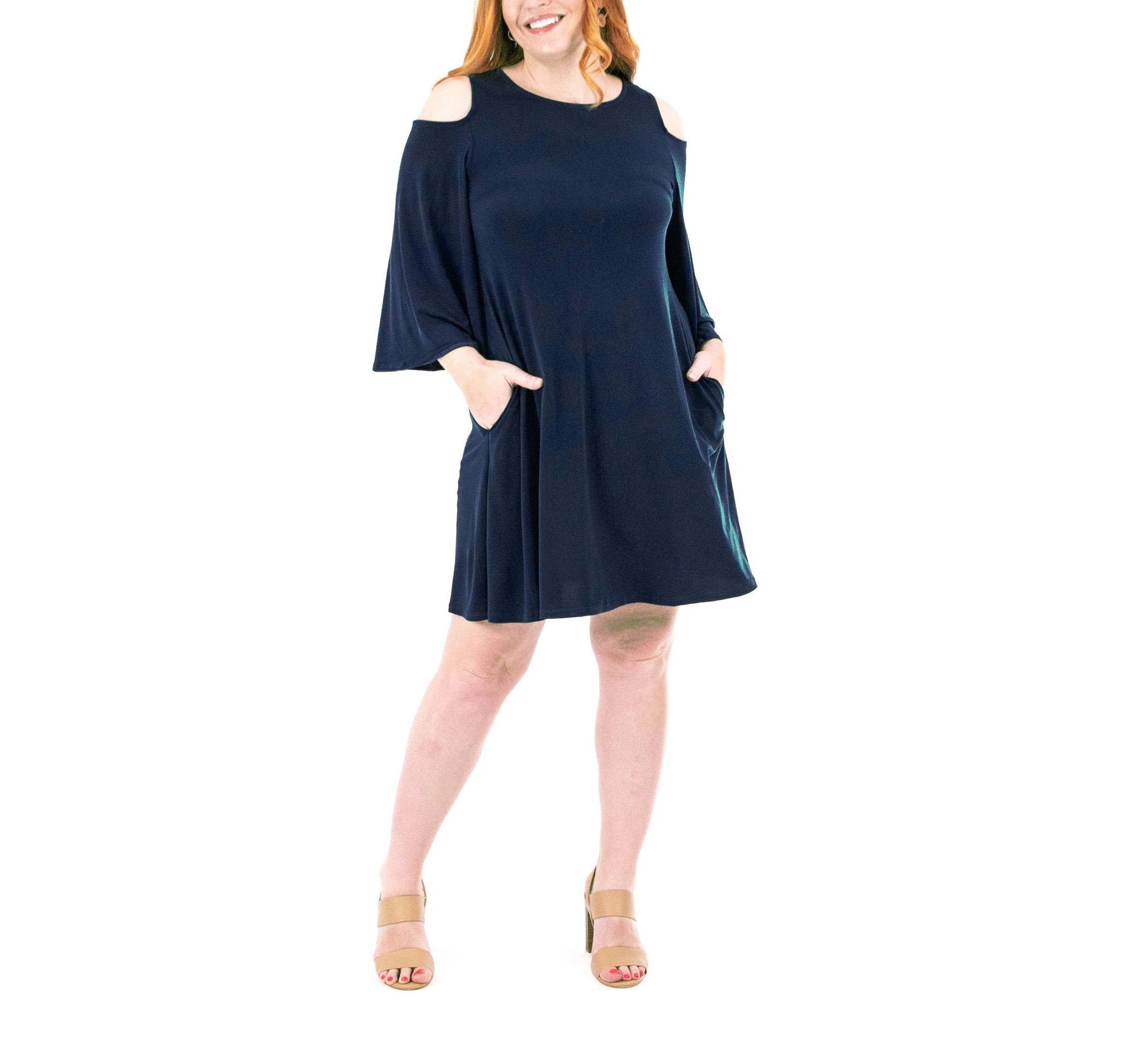 Cold Shoulder Trapeze Dress