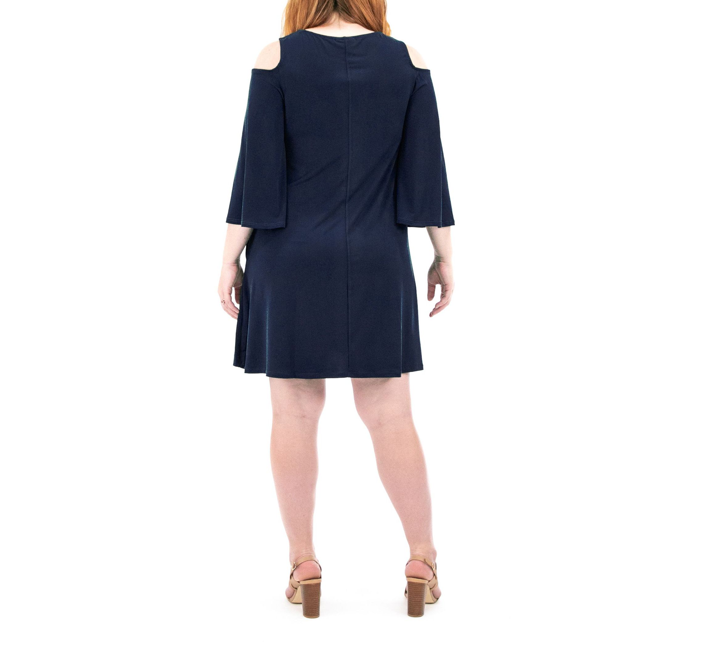 Cold Shoulder Trapeze Dress