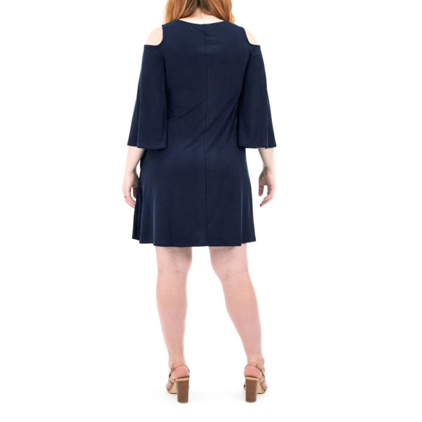 Cold Shoulder Trapeze Dress