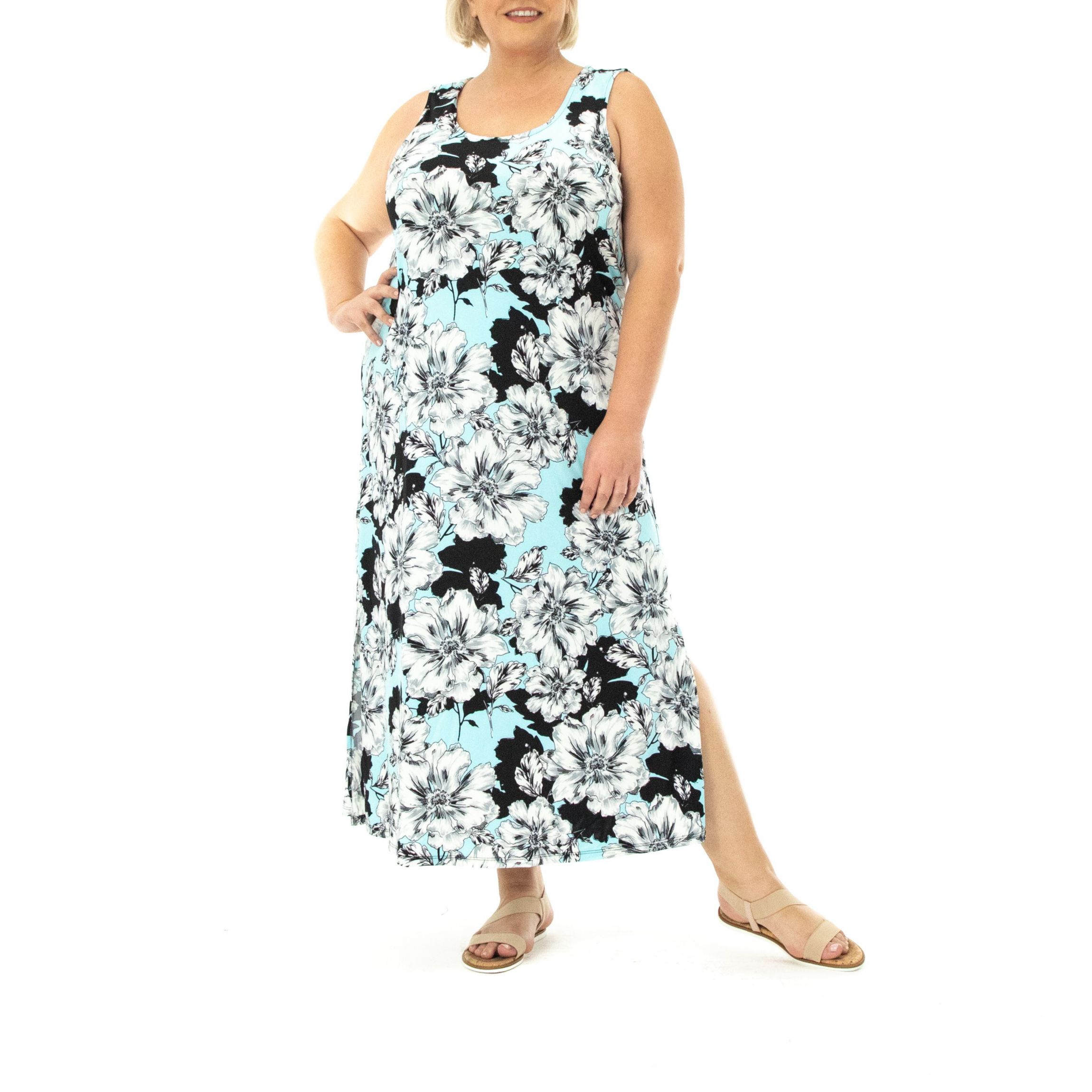 Sleeveless Printed Maxi Dress