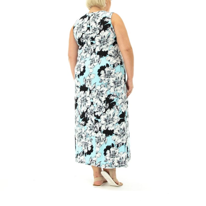 Sleeveless Printed Maxi Dress