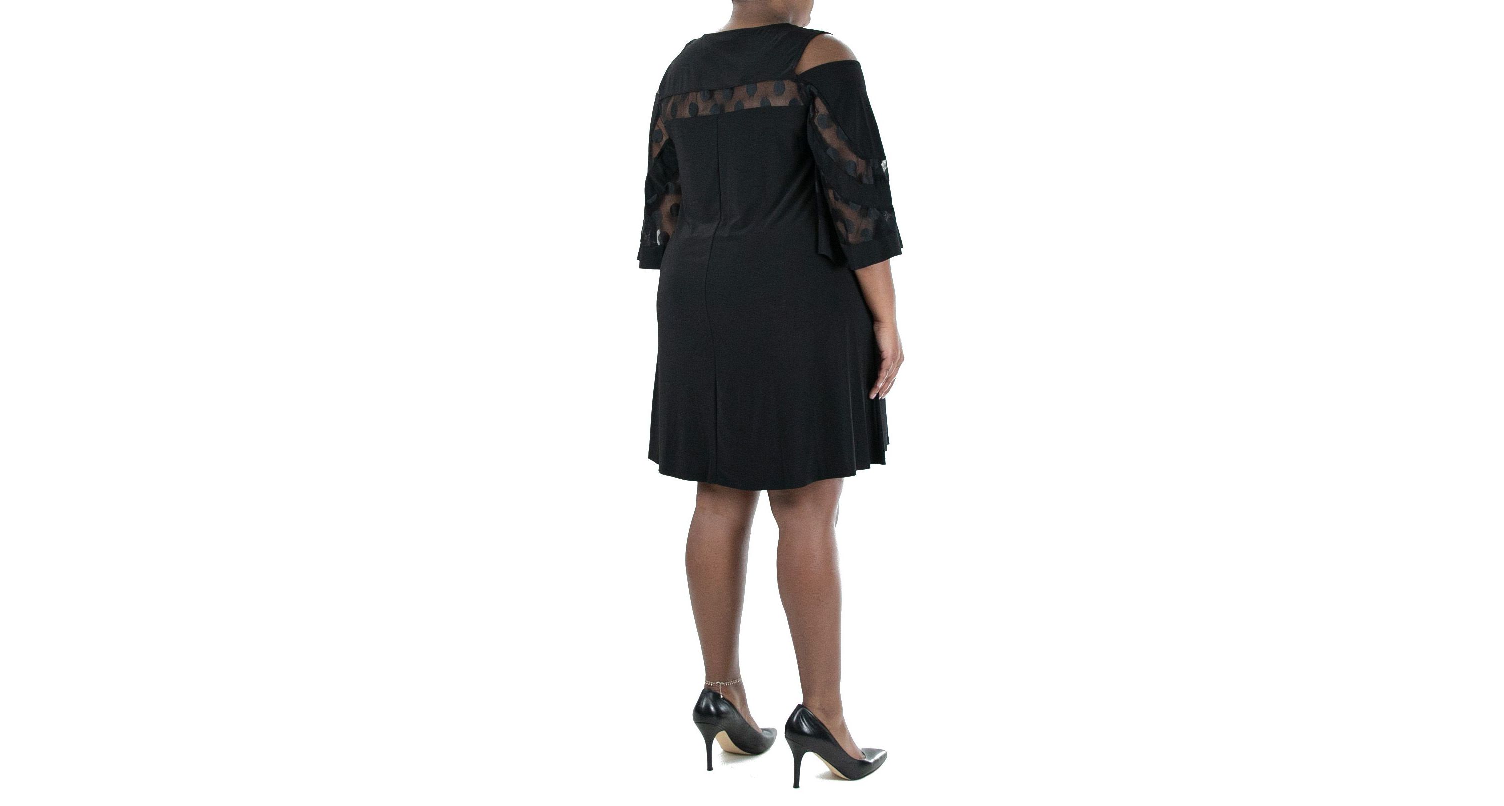 Illusion Cold Shoulder Dress