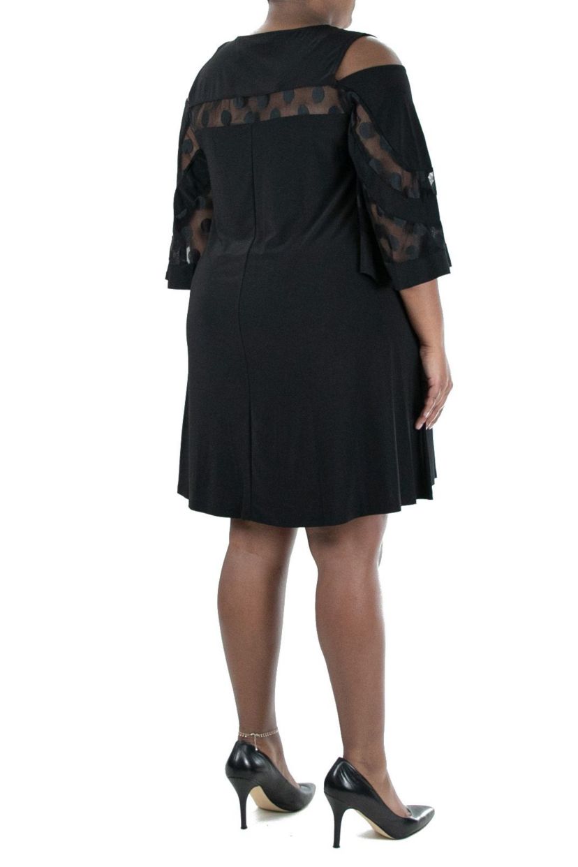Illusion Cold Shoulder Dress