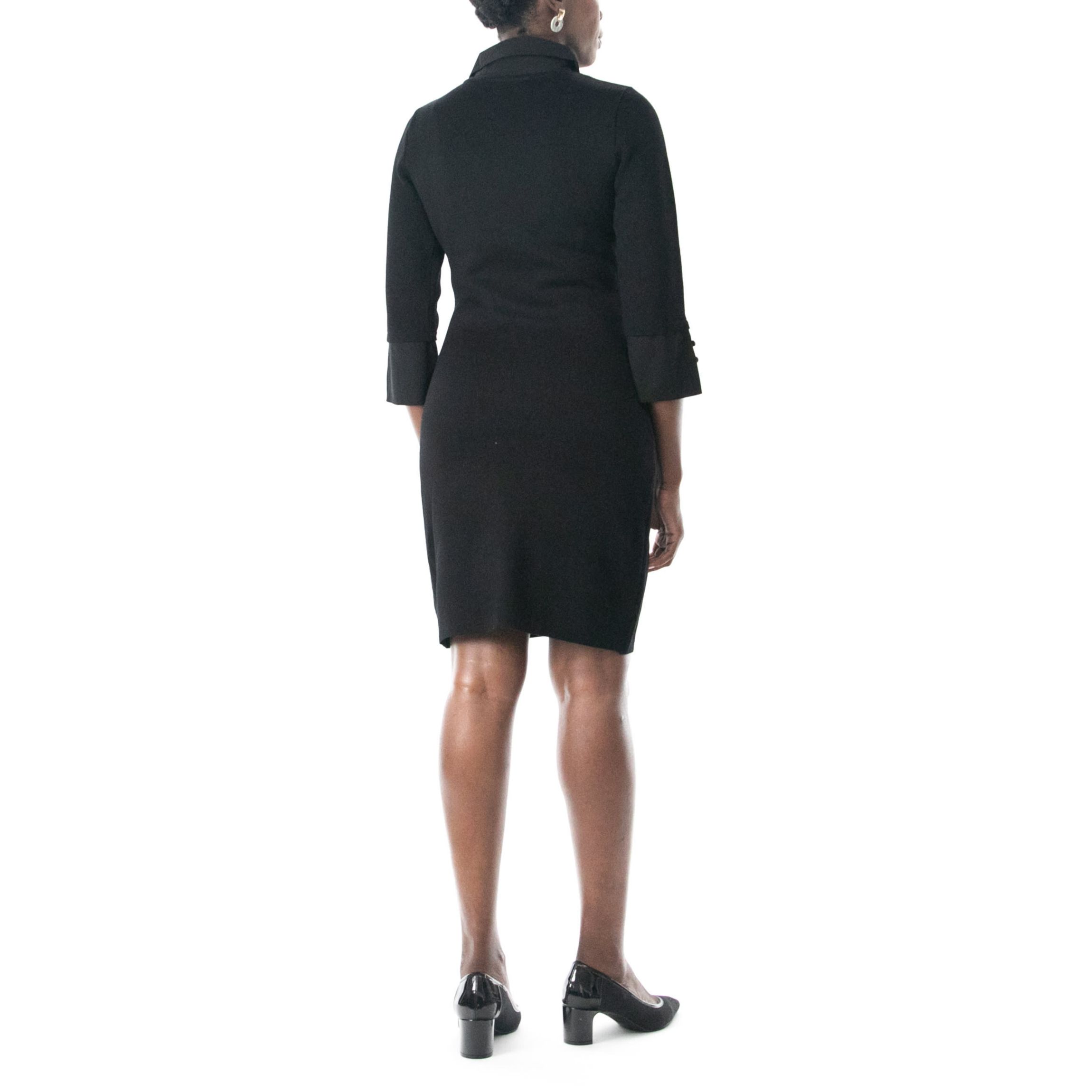Georgette Collared Sweater Dress