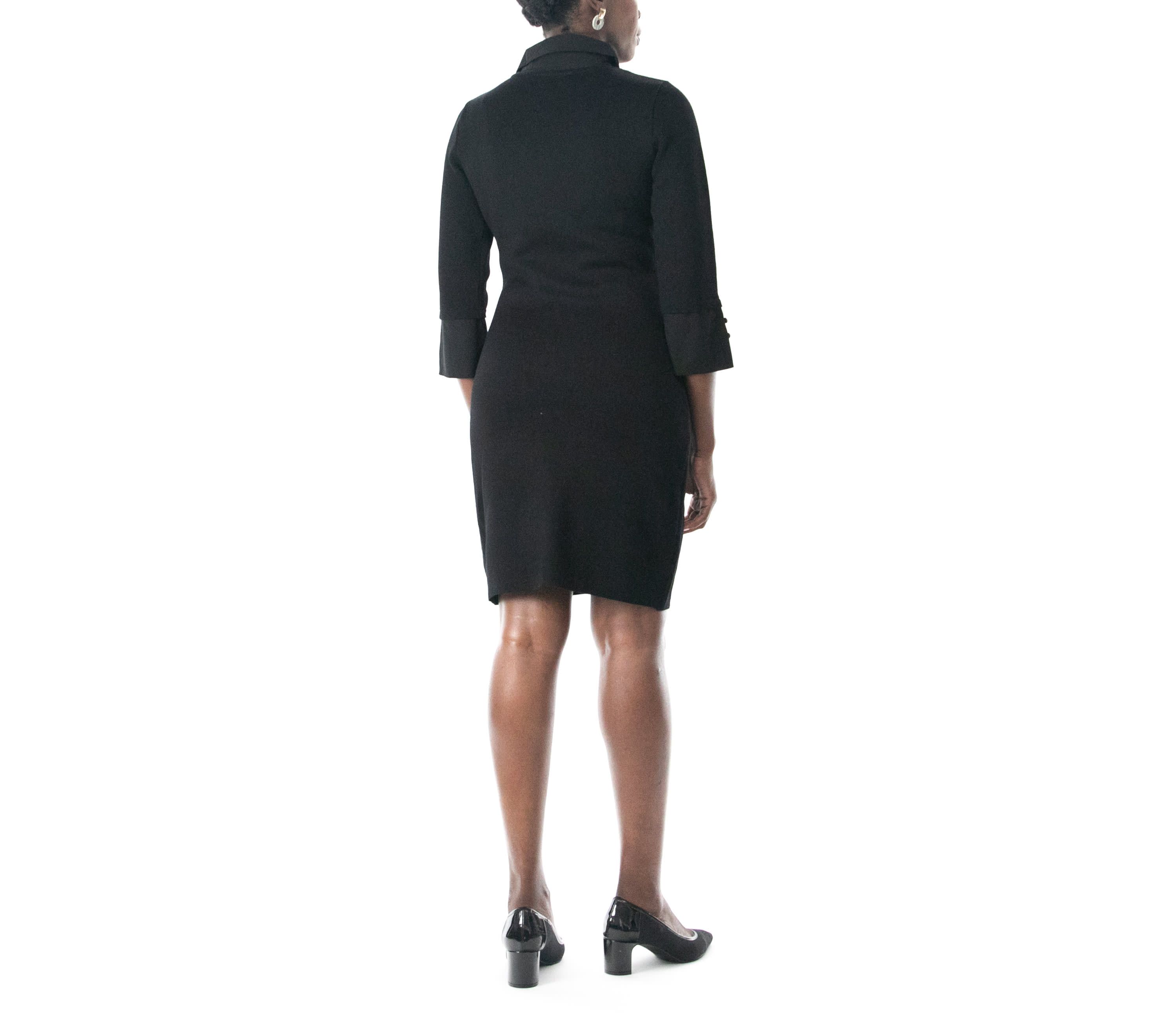 Georgette Collared Sweater Dress