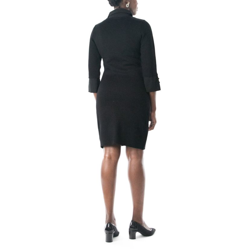 Georgette Collared Sweater Dress