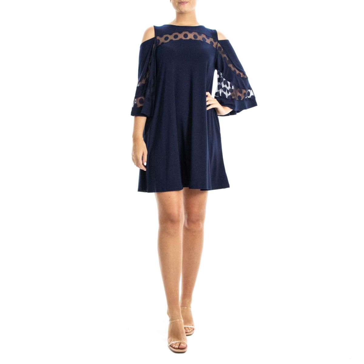 Illusion Cold Shoulder Dress