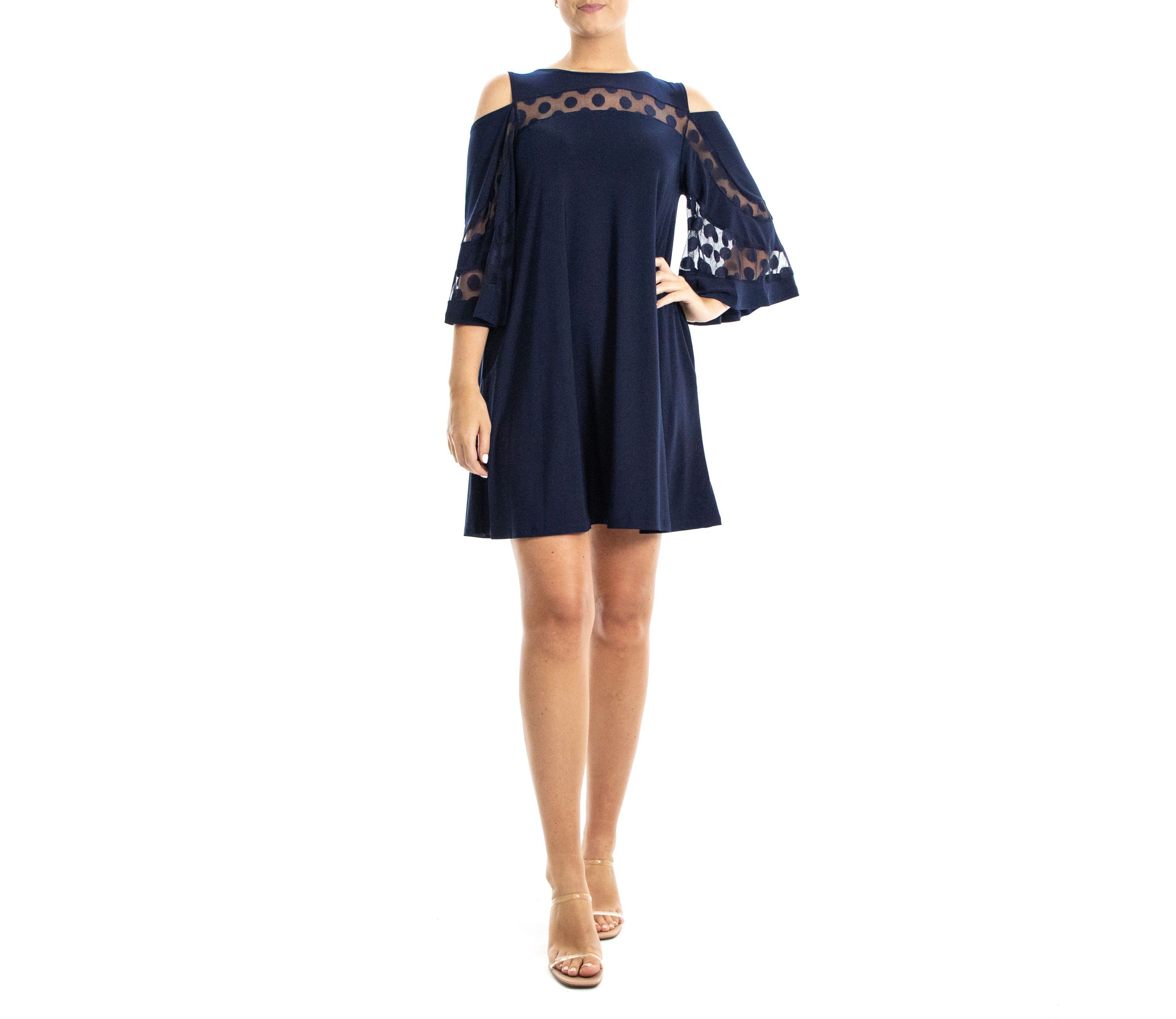 Illusion Cold Shoulder Dress