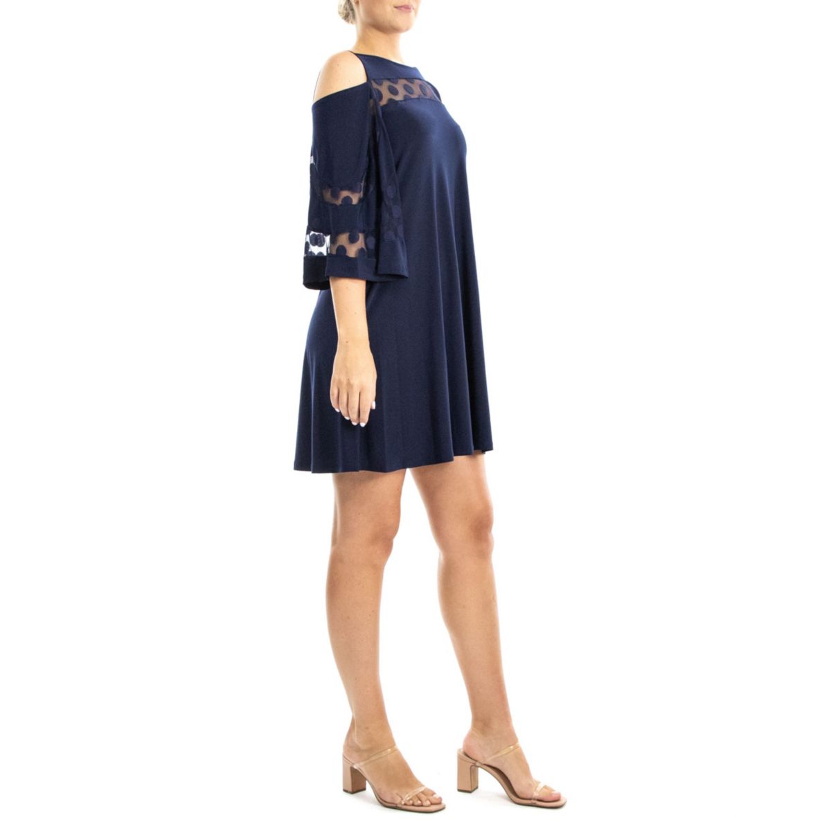 Illusion Cold Shoulder Dress