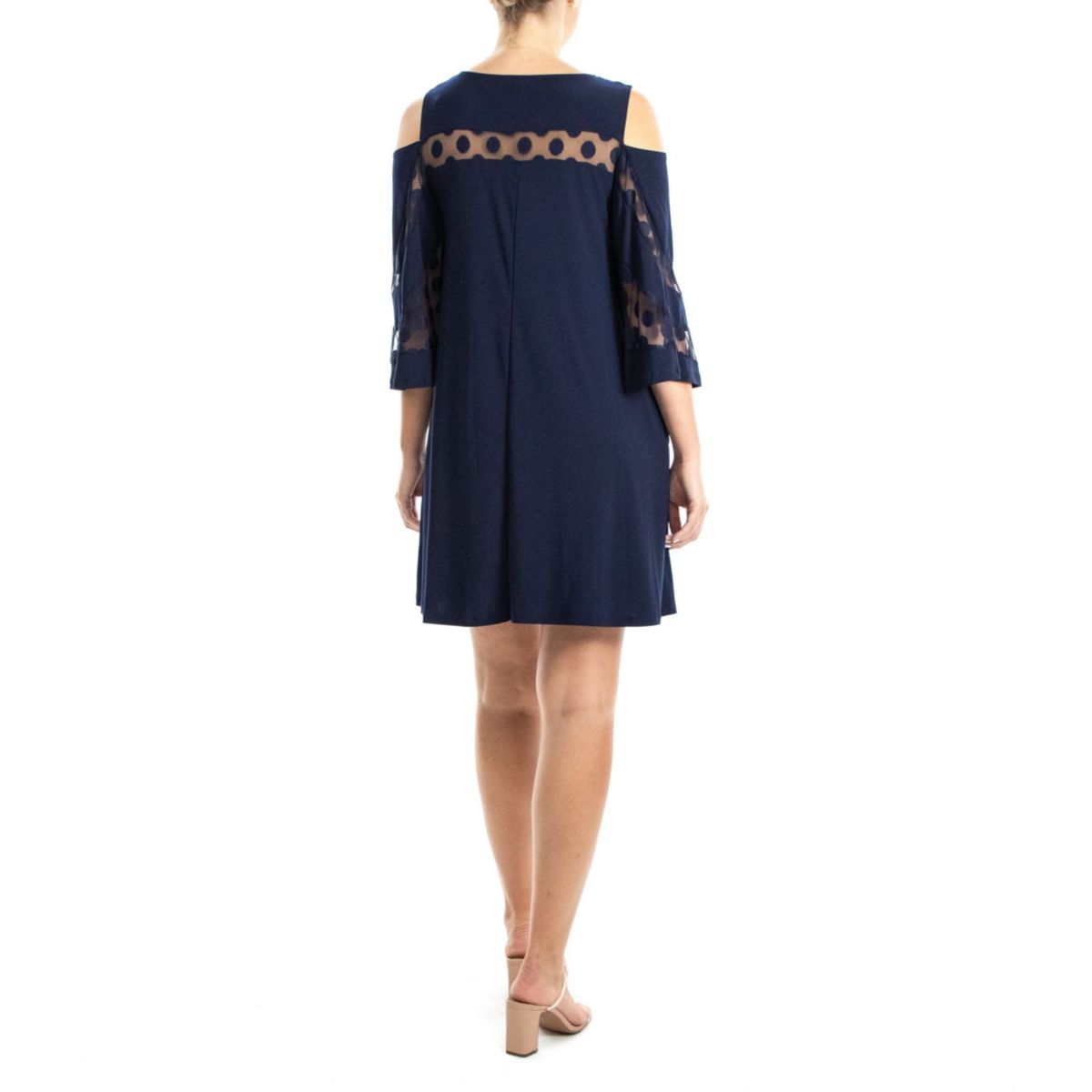 Illusion Cold Shoulder Dress