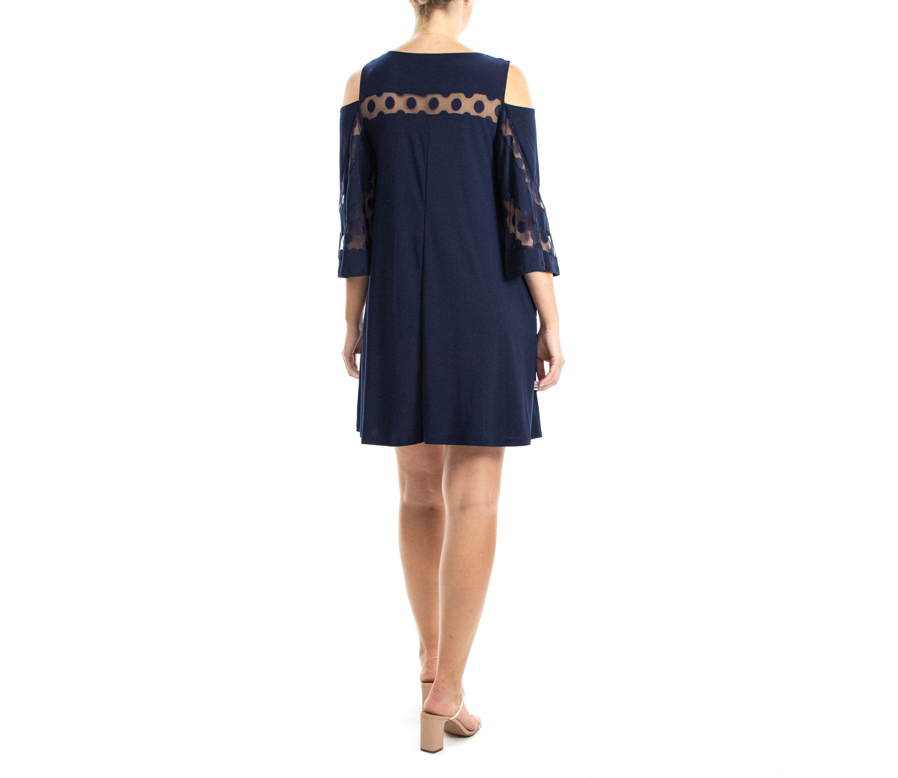 Illusion Cold Shoulder Dress