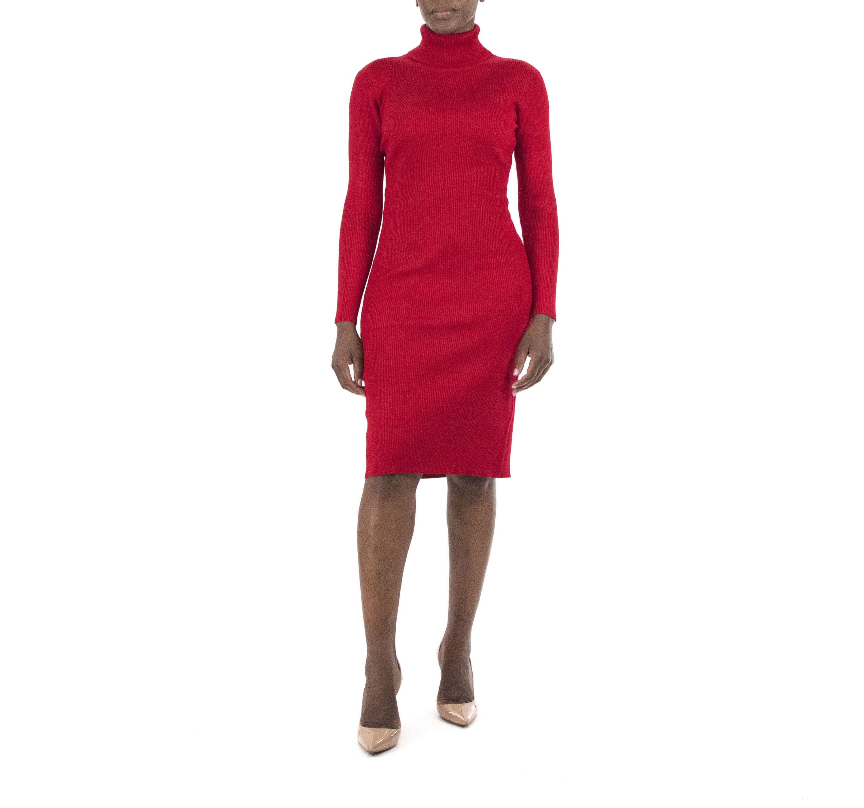 Ribbed Midi Sweater Dress