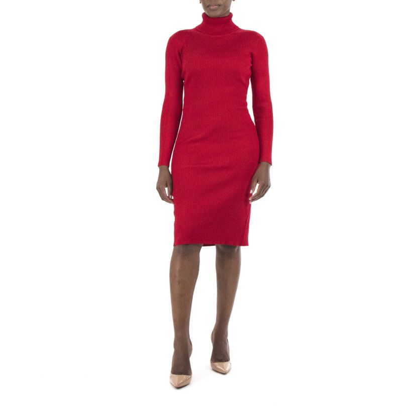 Ribbed Midi Sweater Dress