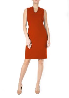 Nina Leonard Women's U Neck Midi Dress