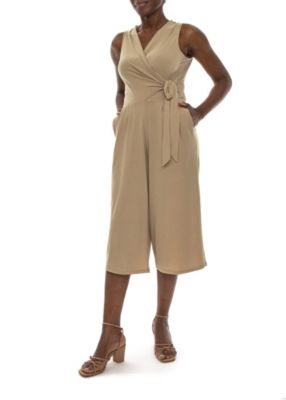Nina Leonard Women's Wrap Coulotte Jumpsuit