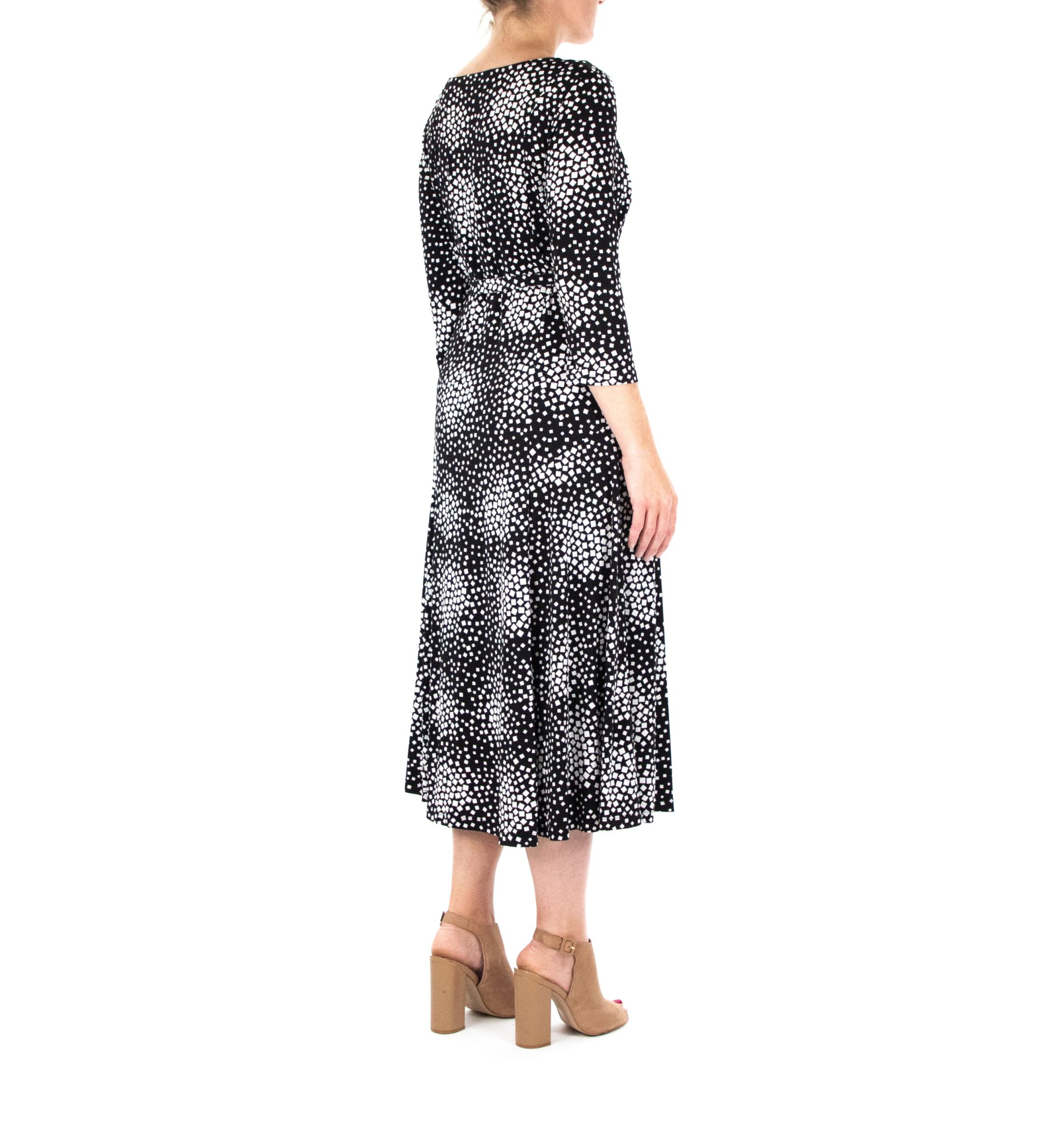 3/4 Sleeve Printed Midi Sylvia Dress
