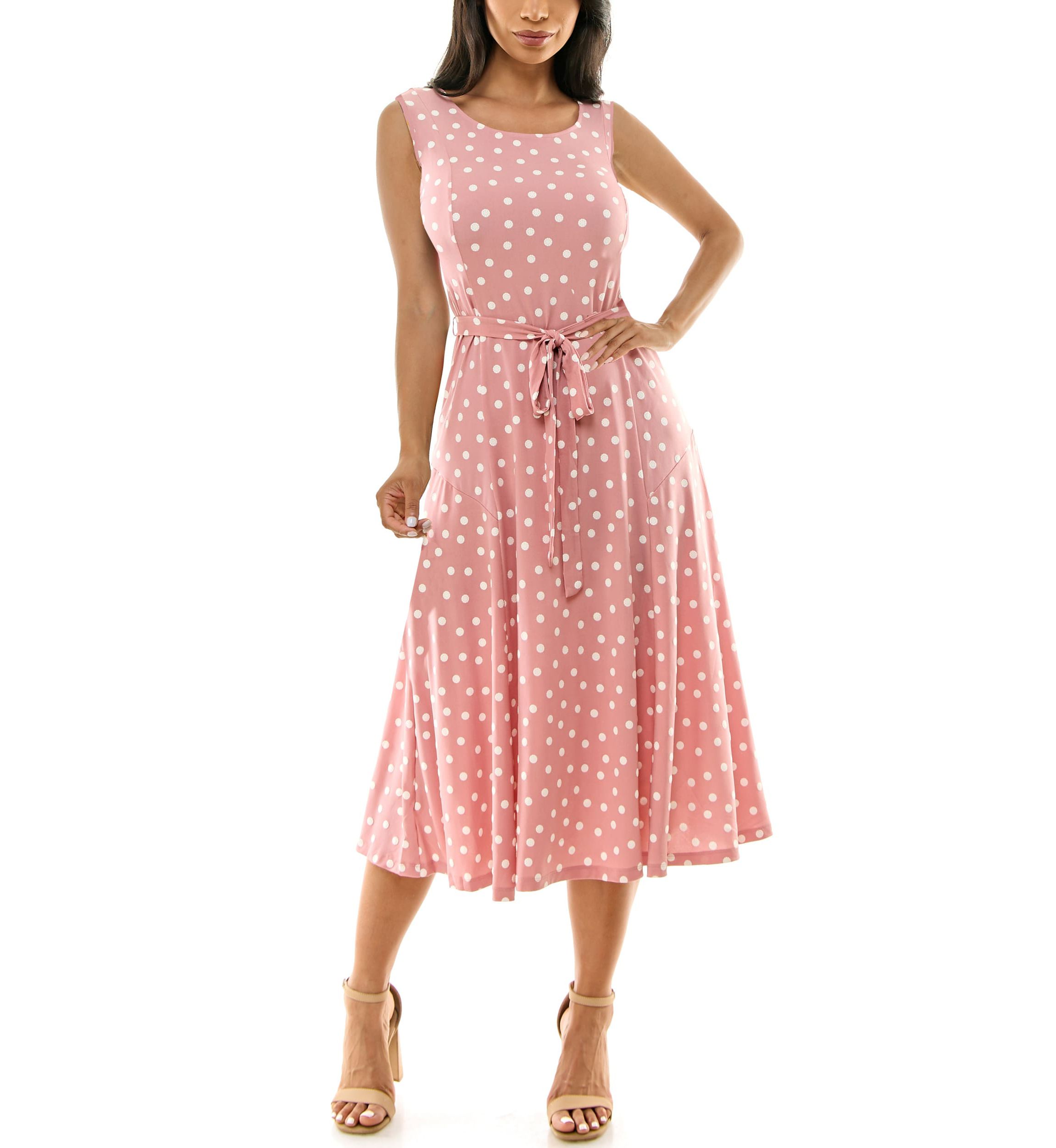 Printed Sylvia Midi Dress With Self Sash