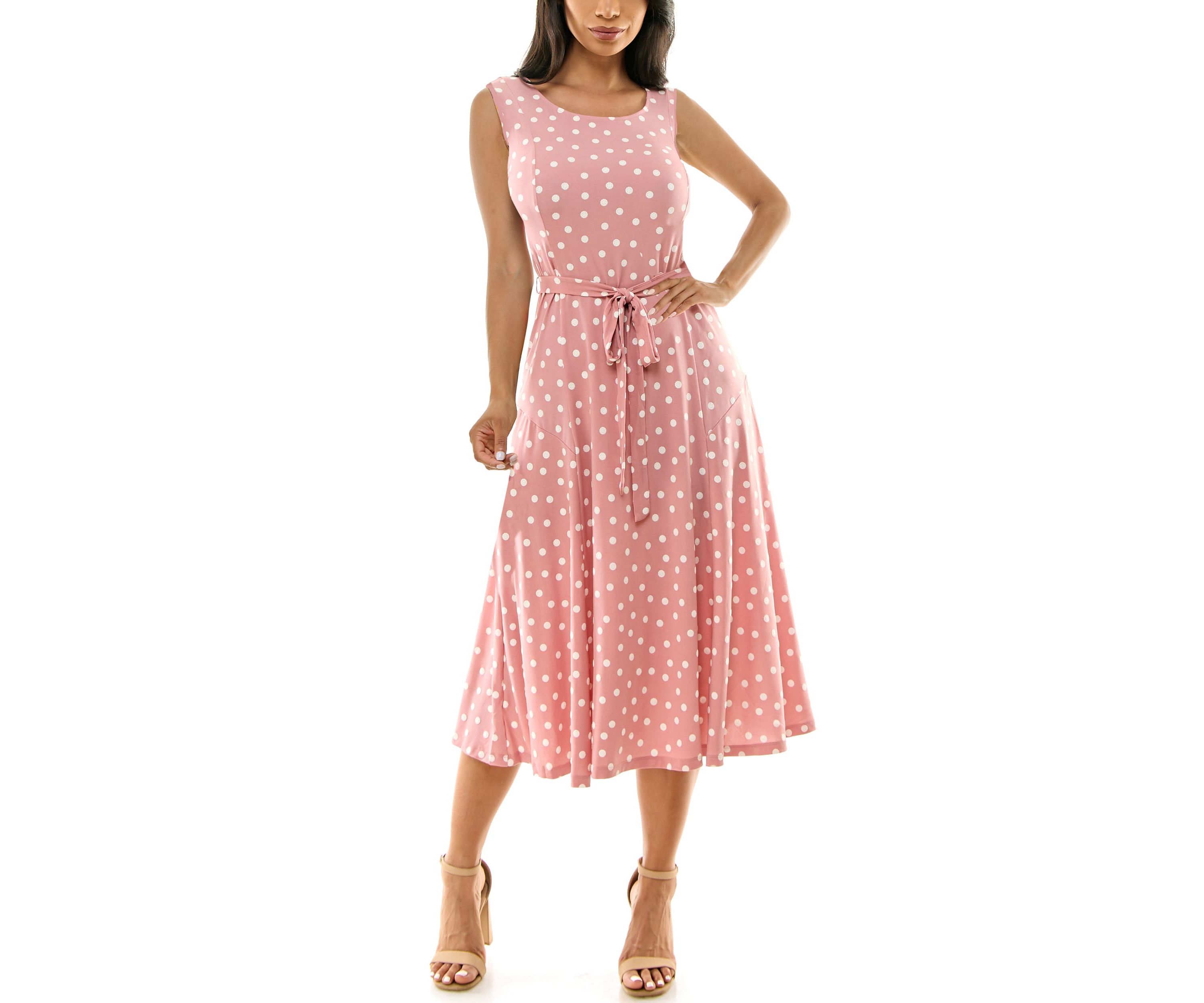 Printed Sylvia Midi Dress With Self Sash