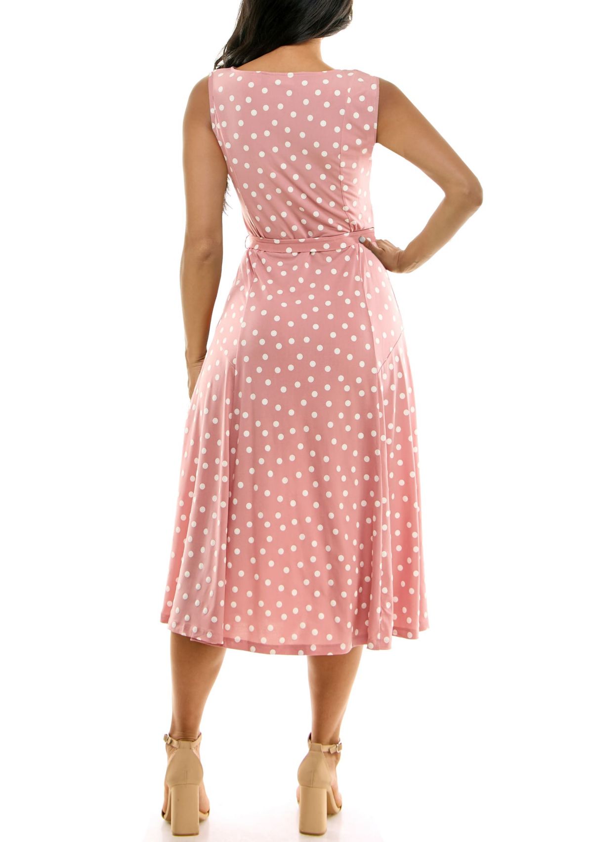 Printed Sylvia Midi Dress With Self Sash