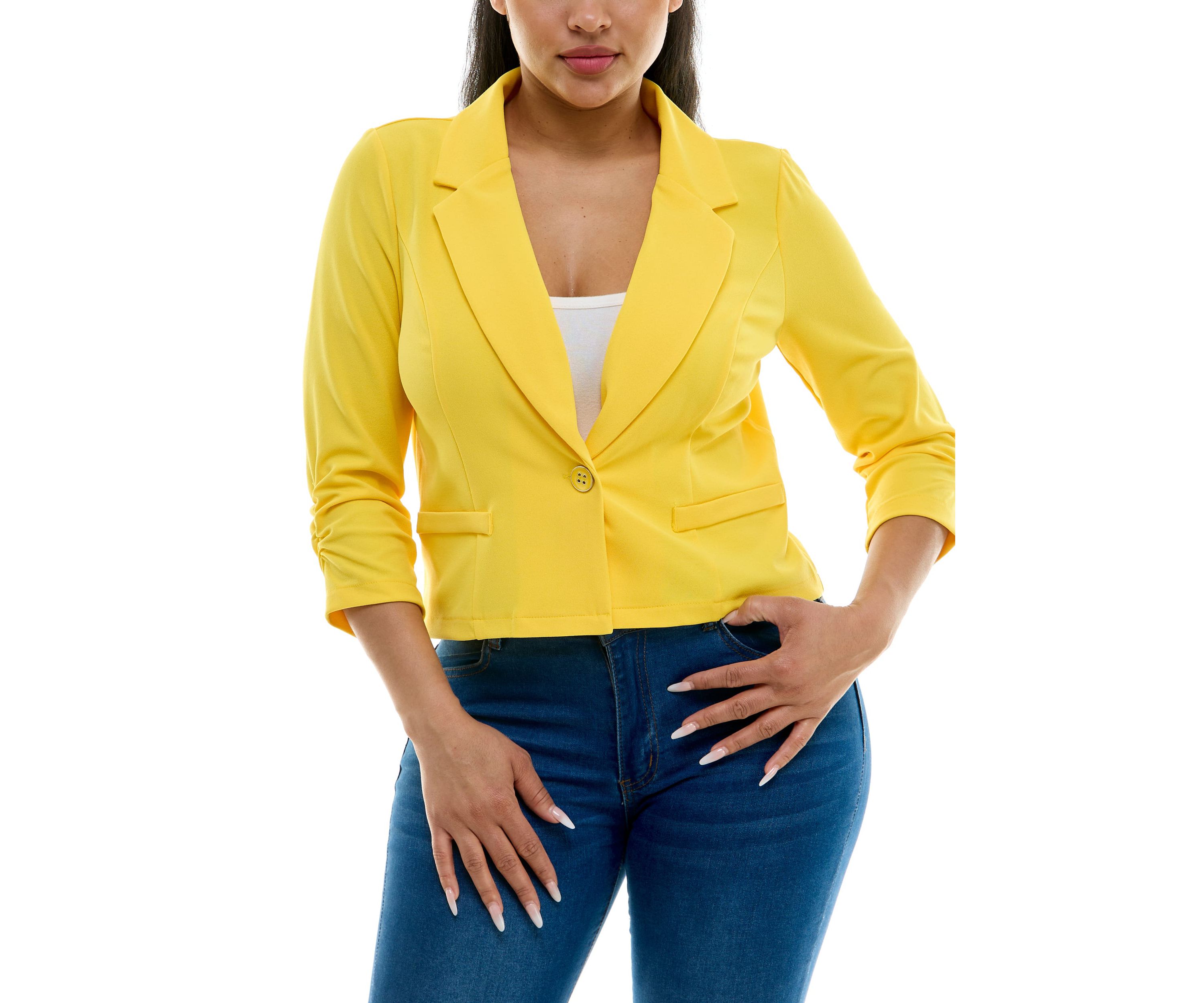 3/4 Sleeve Crop Blazer