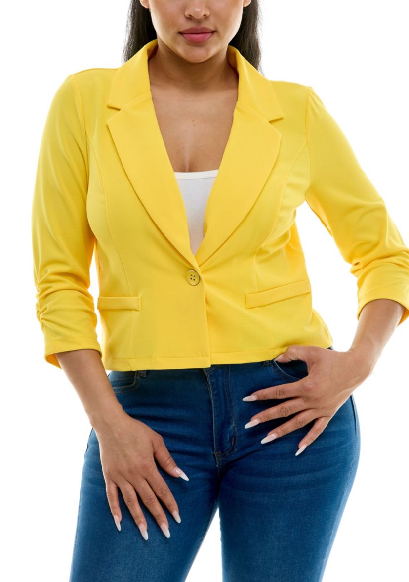 3/4 Sleeve Crop Blazer