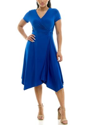 Nina Leonard Women's Uneven Hem Dress, XL