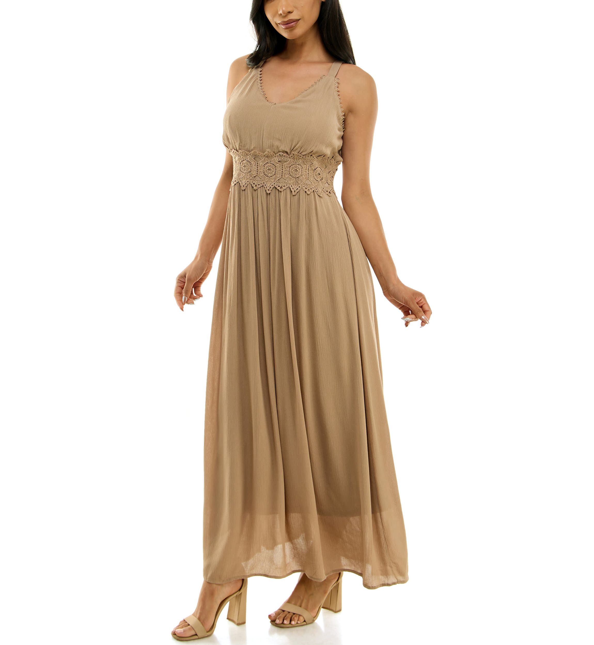 Maxi Dress With Crochet Waist