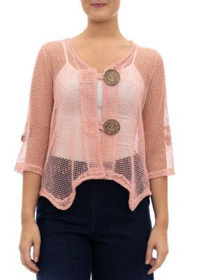 Nina Leonard Women's Coconut Button Front Cardigan, XL