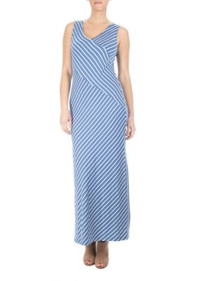 Nina Leonard Women's Scoop Neck Maxi Dress