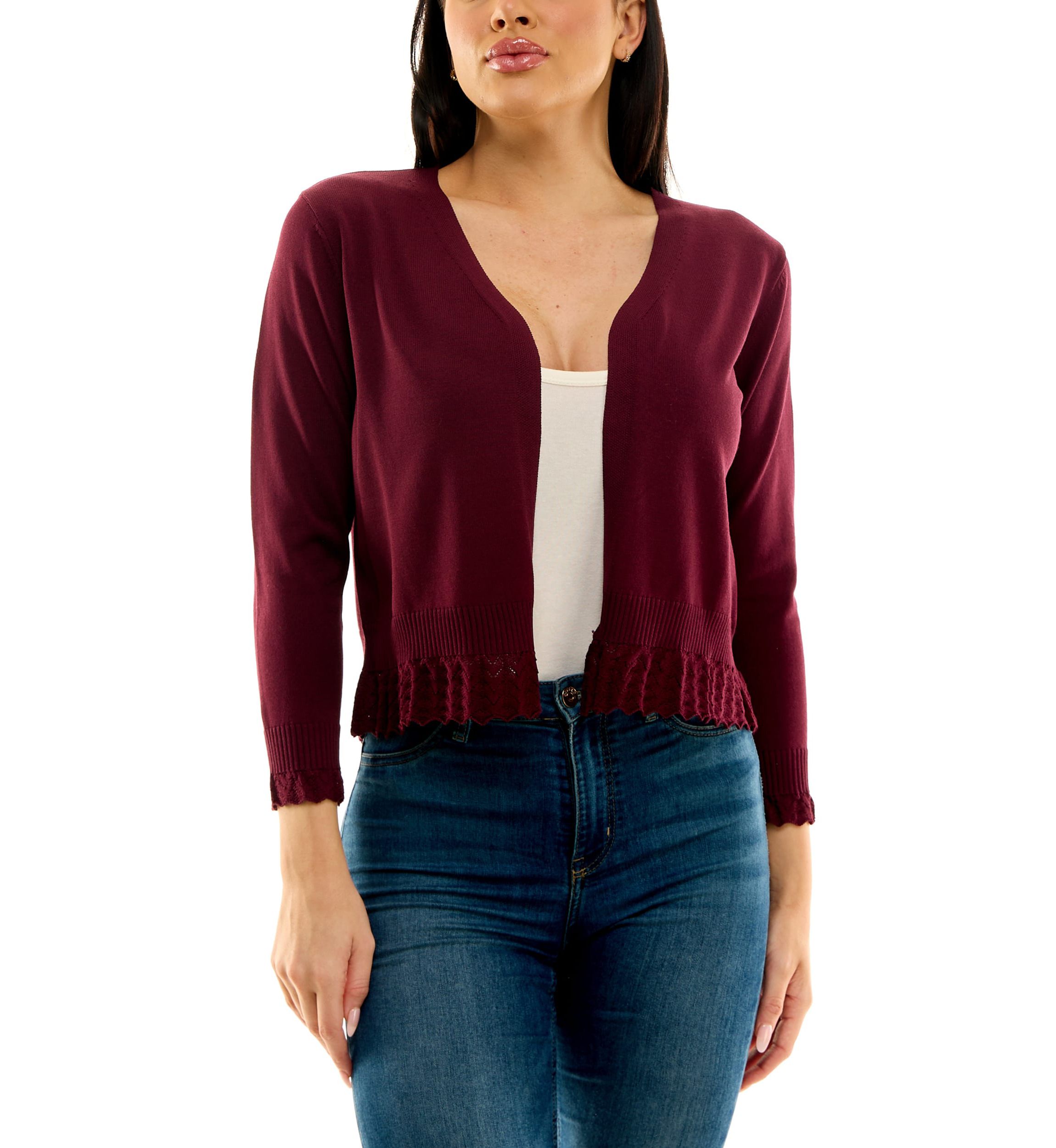 3/4 Ruffle Cardigan