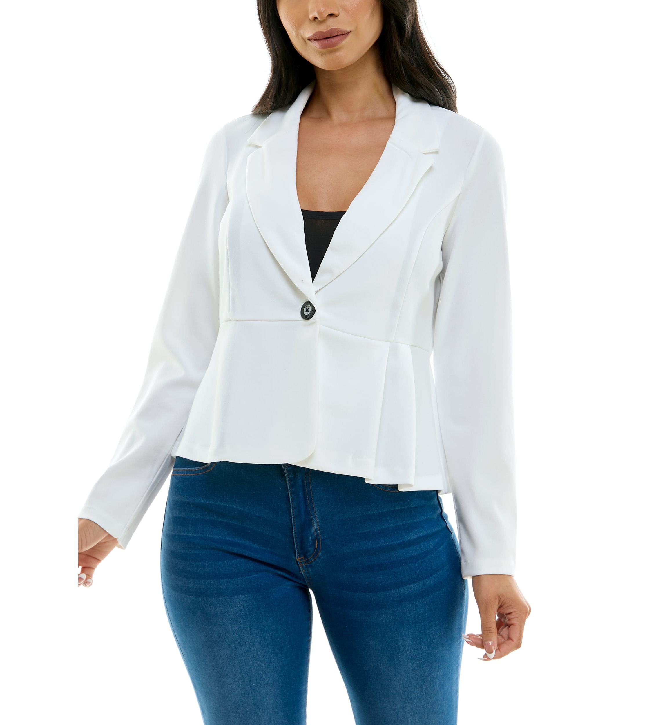 Long Sleeve Button Collared Blazer