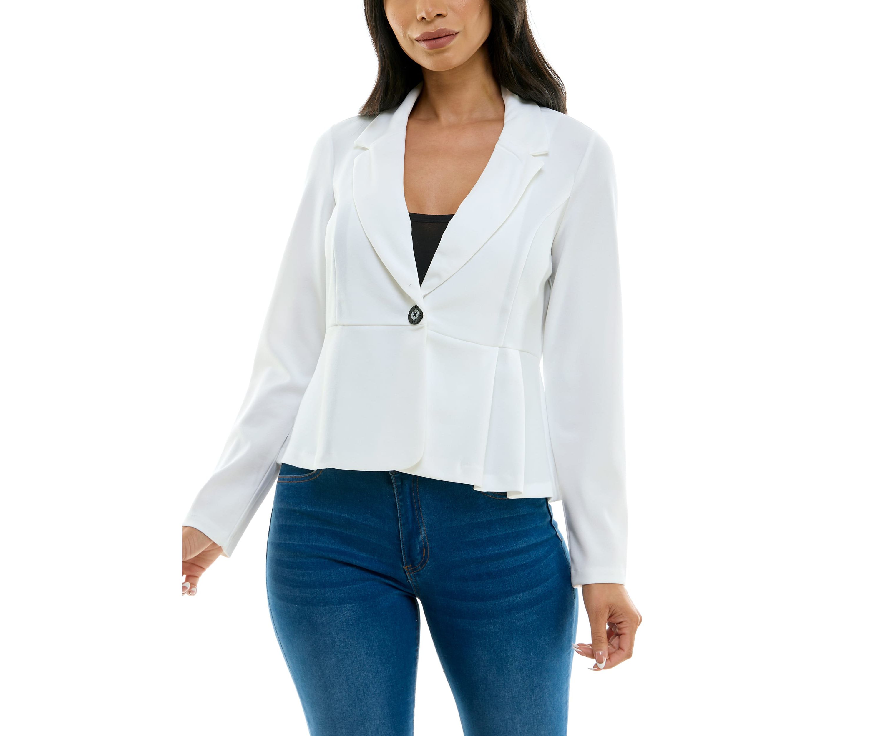 Long Sleeve Button Collared Blazer