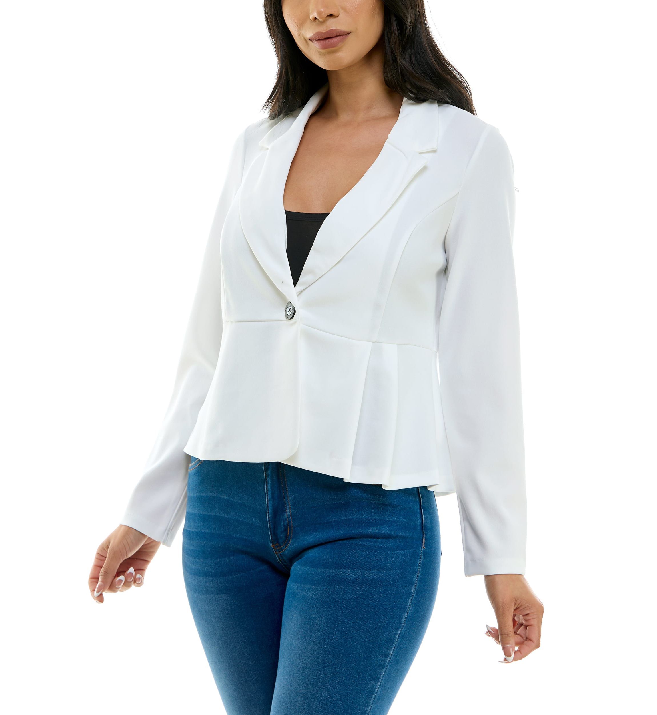 Long Sleeve Button Collared Blazer