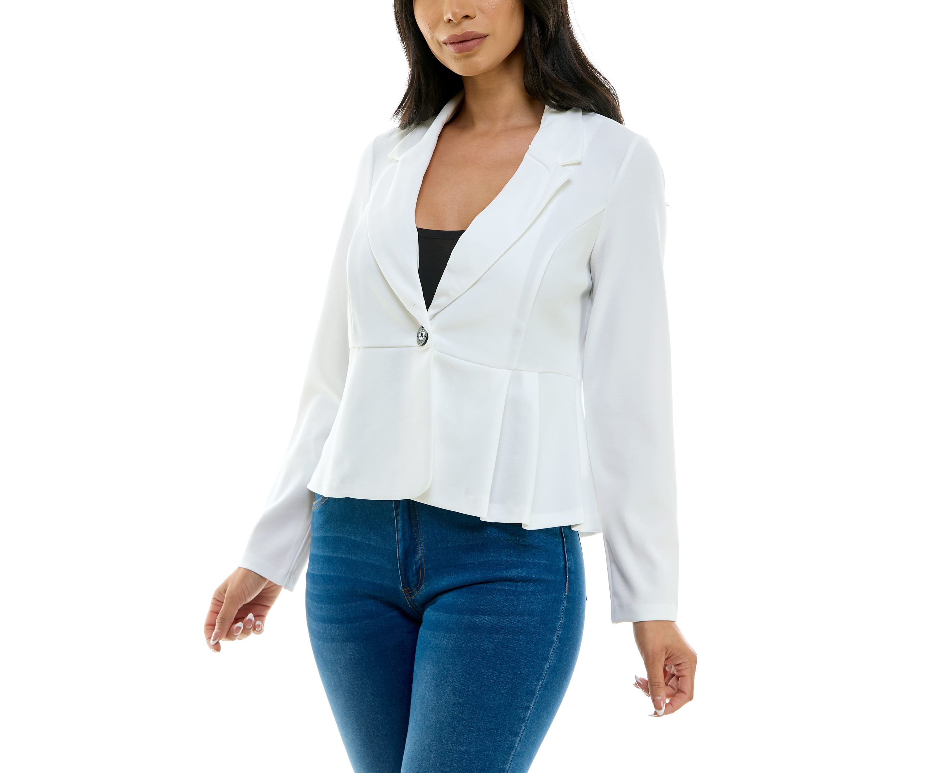 Long Sleeve Button Collared Blazer