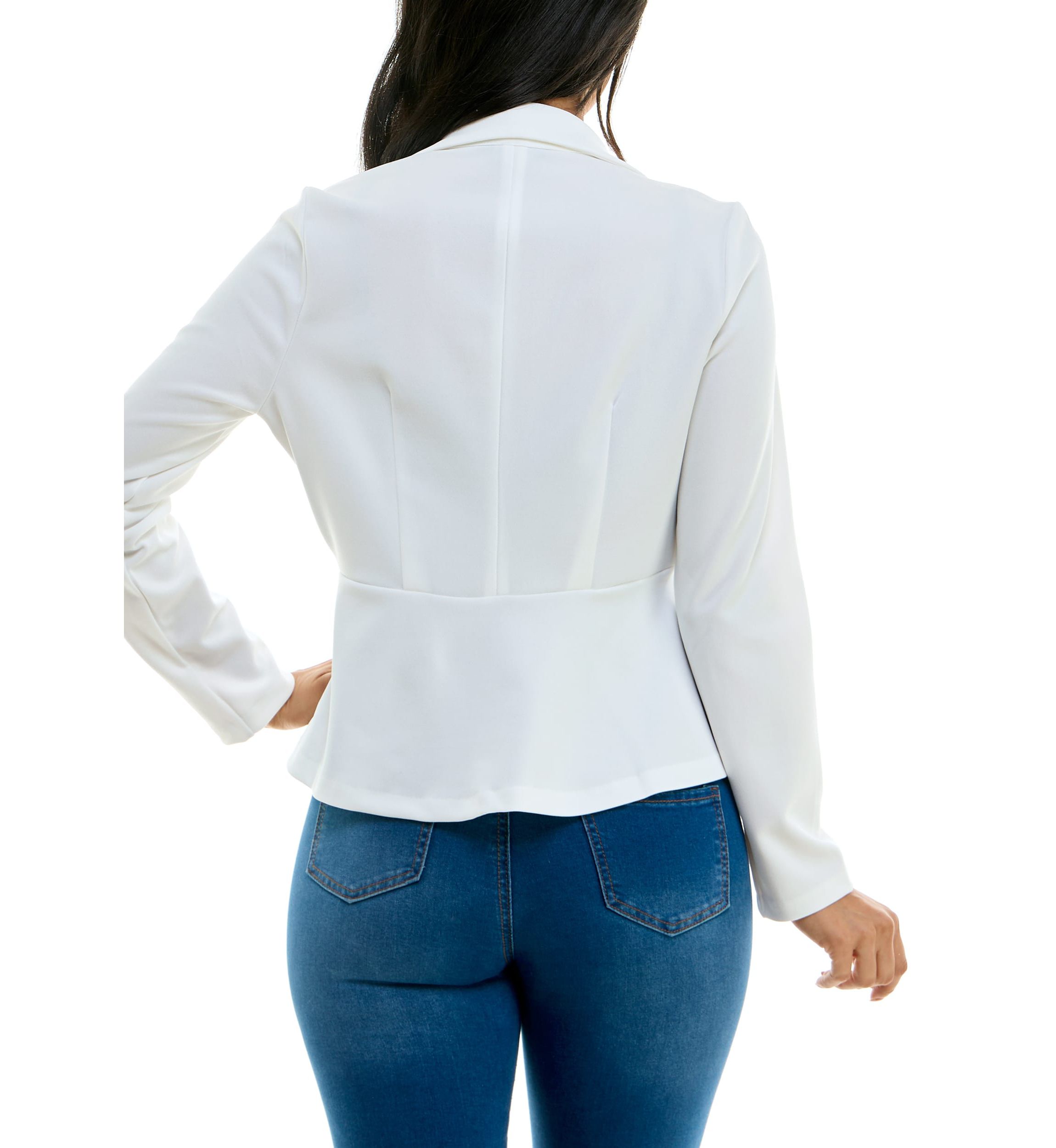 Long Sleeve Button Collared Blazer