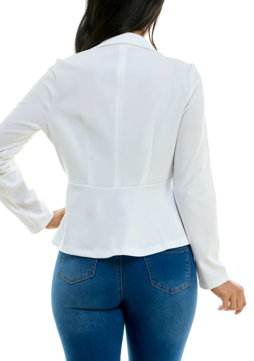 Long Sleeve Button Collared Blazer