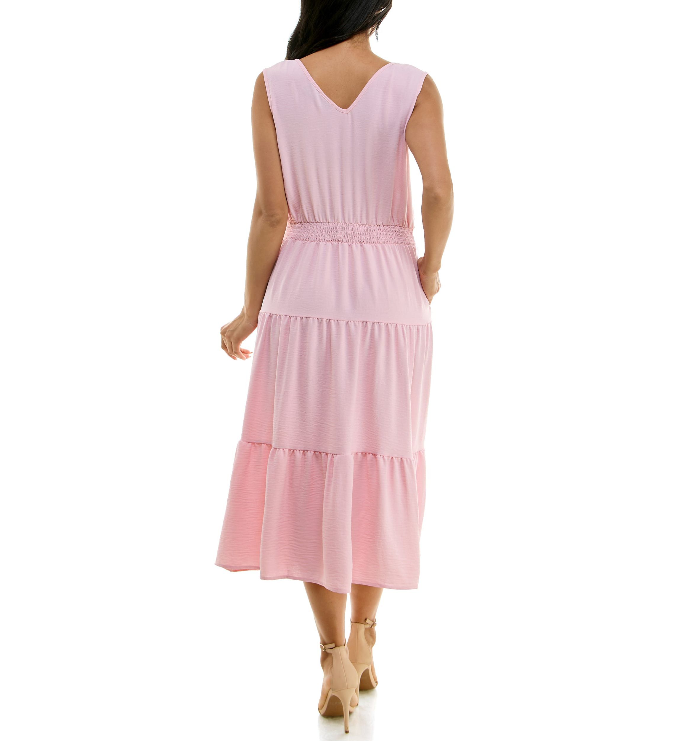 Tiered Midi Smock Dress